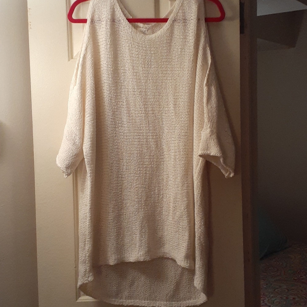 Cold shoulder sweater